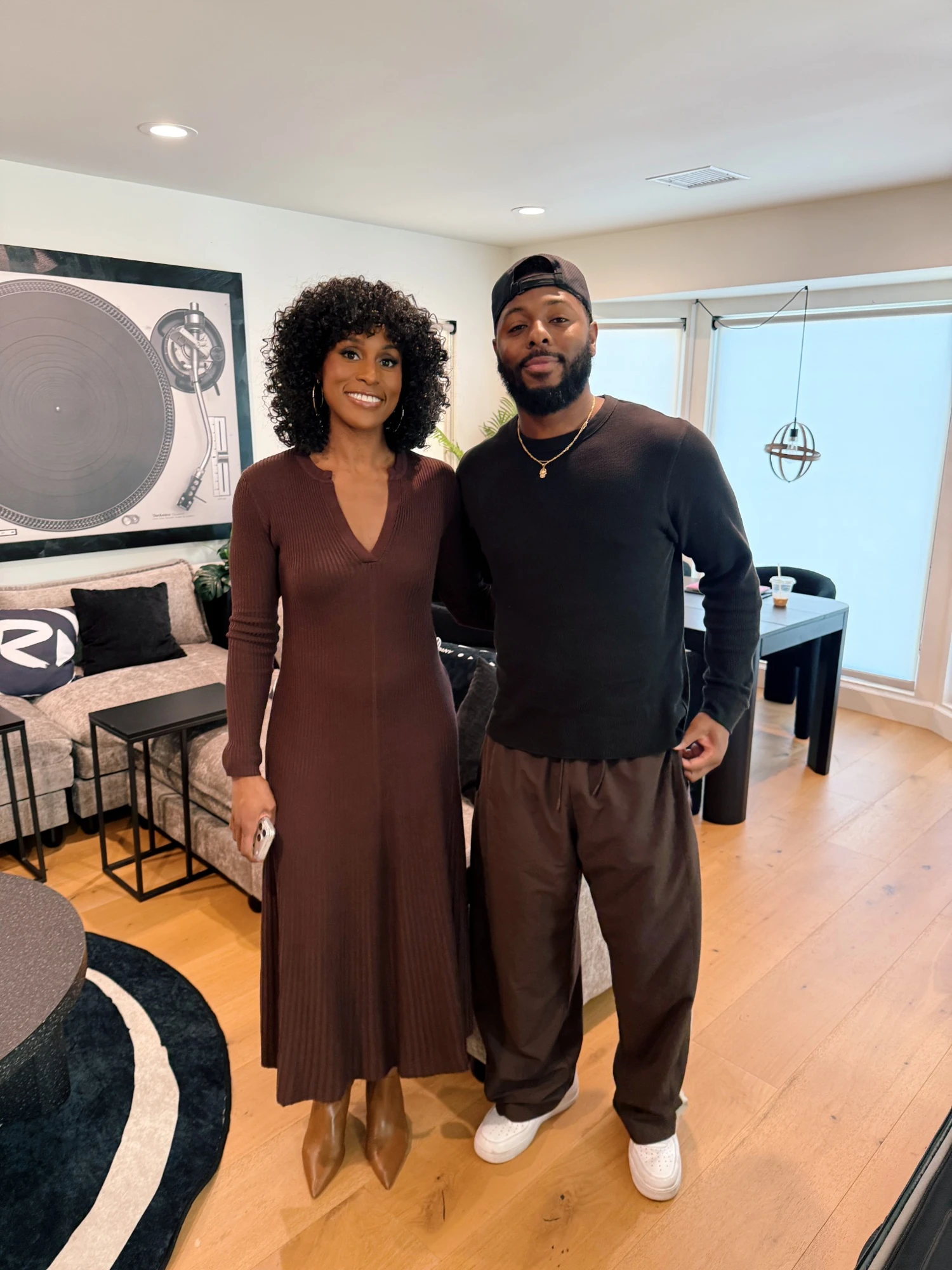 Aaron Chapman with Issa Rae