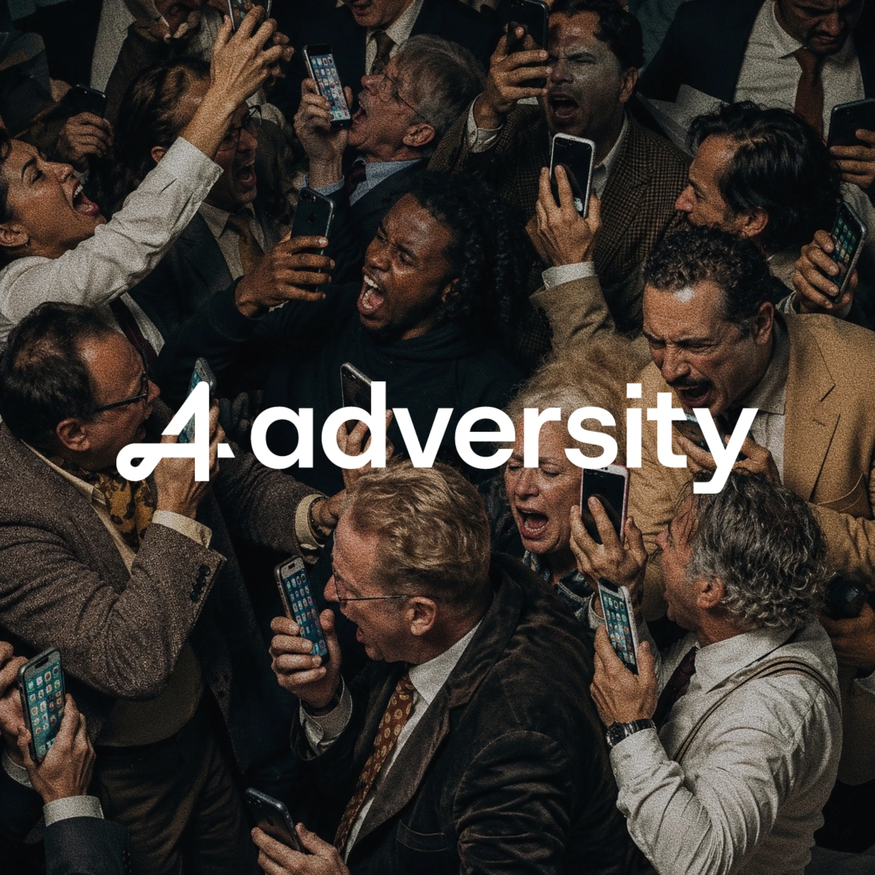Adversity identity over a crowd sharing a moment on their phones