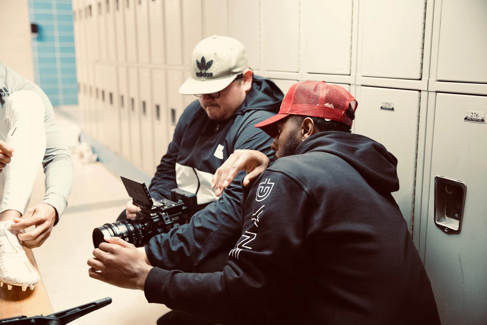 Aaron Chapman collaborating on a film set