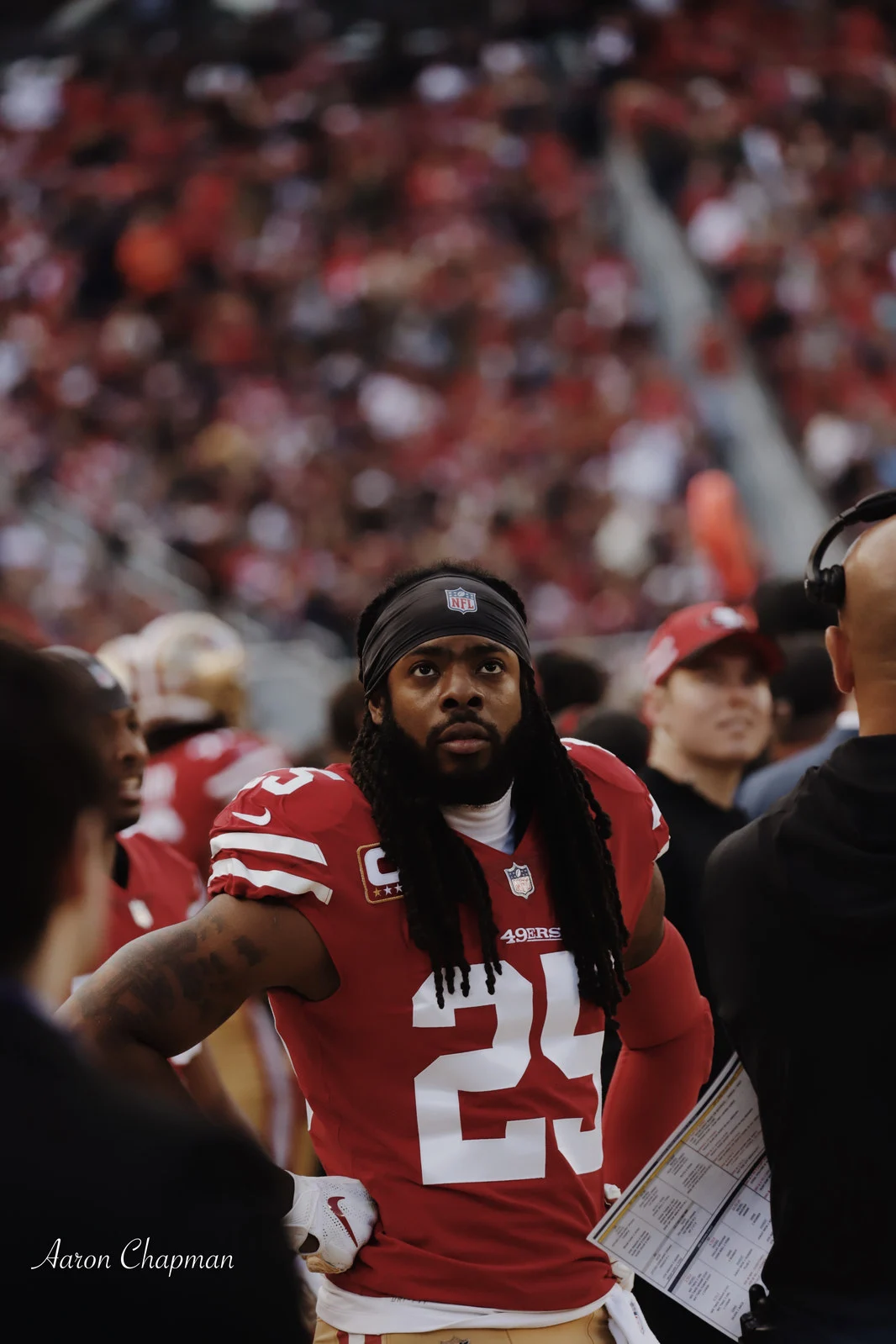 A football player on the field